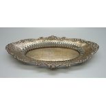 A pierced silver dish, 79g