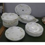 Twenty pieces of Limoges dinnerware by Theodore Haviland, Limoges, France