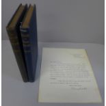 Hardback books by Sidney and Beatrice Webb with signed letter; The Prevention of Destitution (