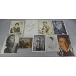 Autograph selection; vintage actors including William Holden, some facsimile