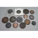 A collection of 19th Century coins