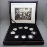 The Funeral of King Edward VII nine coin silver set, limited edition of 95