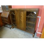 An Edward VII mahogany three door bookcase