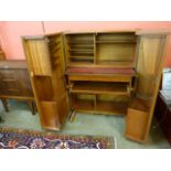 A Newcraft Ltd. teak home office cabinet