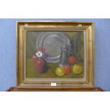French Post Impressionist School, still life, oil on canvas, framed