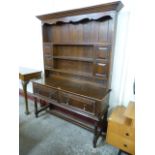 A George III style oak dresser