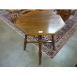 A Victorian Gillows style walnut octagonal occasional table