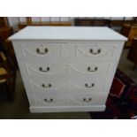 A Victorian Adams style painted pine chest of drawers