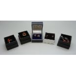 Silver and amber set jewellery