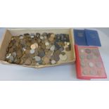 A collection of British and foreign coins, etc.