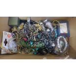 A collection of costume jewellery including vintage