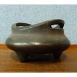 A small Chinese bronze censor