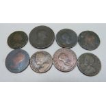 18th and 19th Century British copper coins