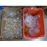 Two boxes of crystal and cut glass**PLEASE NOTE THIS LOT IS NOT ELIGIBLE FOR POSTING AND PACKING**