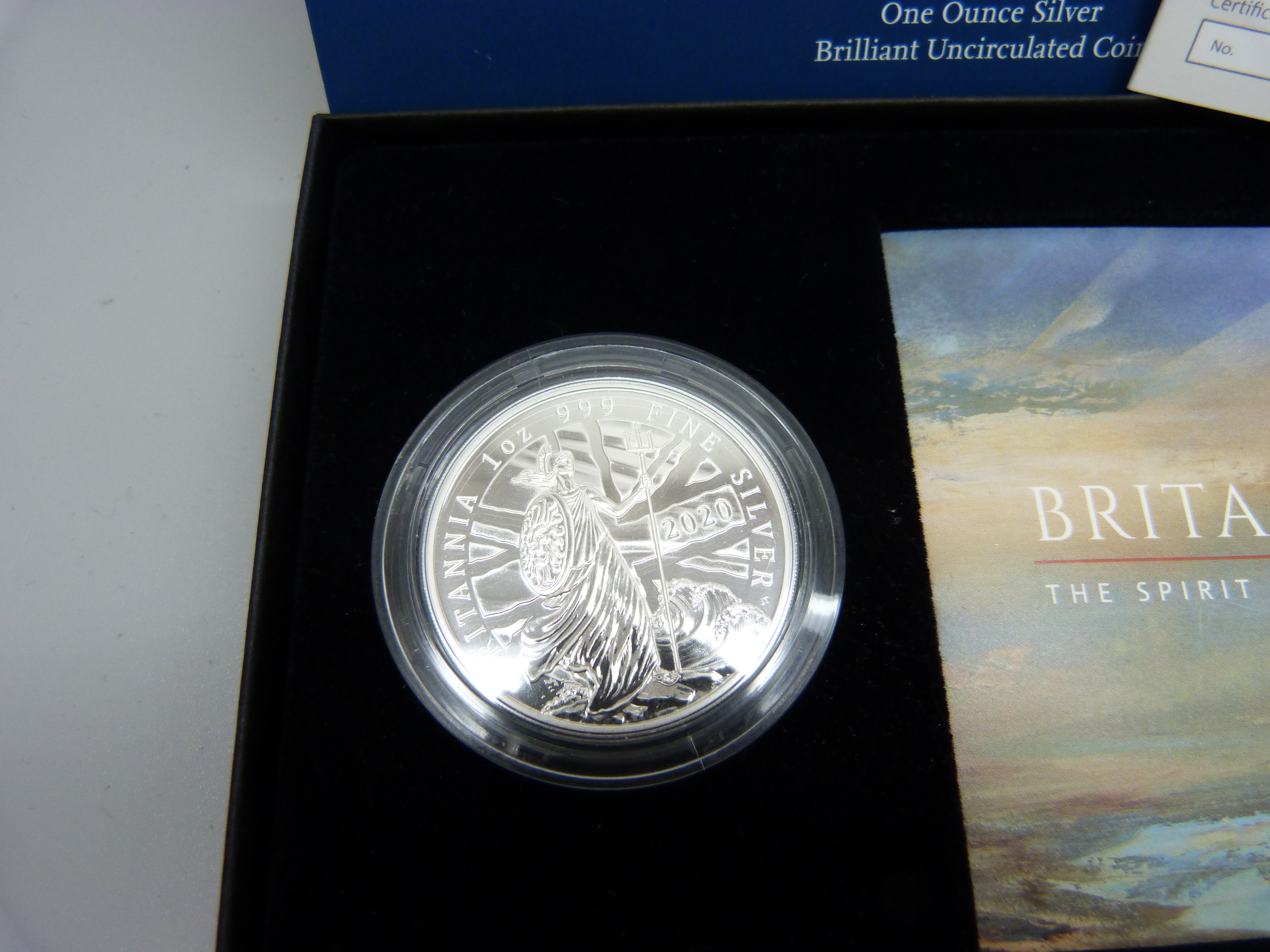 A 2020 Britannia £2 silver coin, boxed - Image 2 of 2
