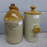 A stoneware bottle, James Newton, Botanical Beverages, Liverpool & Accrington, 1935 and a