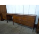A teak three piece bedroom suite, retailed by Heals of London