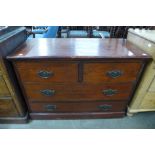 A Victorian stained pine chest of drawers