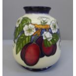 A Moorcroft vase, designed by D. Hancock, 1999, 14.5cm