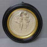 A Parian ware plaque by The Art Union Of London, May Morning, Edward M. Wyon, 1831-1876
