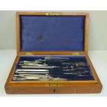 Draughtsman's/Architect's compass technical drawing/scribe tool set, complete with spares in