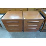 A pair of G-Plan Fresco teak bedside chests