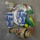 A collection of Oriental china **PLEASE NOTE THIS LOT IS NOT ELIGIBLE FOR POSTING AND PACKING**