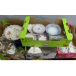 Four boxes of mixed 19th and 20th Century china, glass, etc. **PLEASE NOTE THIS LOT IS NOT