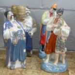 Four Russian figures (two pairs)