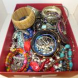 A box of costume jewellery