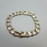 A silver curb link bracelet, 23.5cm, 54g