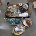 A box of mixed china including Aynsley and Sheridan **PLEASE NOTE THIS LOT IS NOT ELIGIBLE FOR