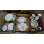 A Noritake six piece dining set, porcelain vases, etc. **PLEASE NOTE THIS LOT IS NOT ELIGIBLE FOR
