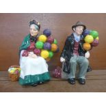 Two Royal Doulton figures, The Old Balloon Seller and The Balloon Man