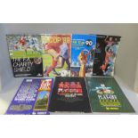 A collection of FA Cup Final, charity shield and souvenir football programmes