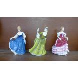 Three Royal Doulton figures, Simone, Sweet Sixteen and Kay