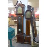 Two mahogany longcase clocks