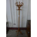 A beech bentwood coatstand