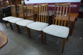 A set of five G-Plan Fresco teak dining chairs