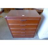 A Hulsta hardwood chest of drawers