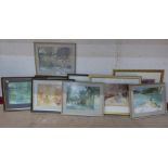 Nine assorted Russell Flint prints