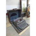 A vintage cased Imperial typewriter