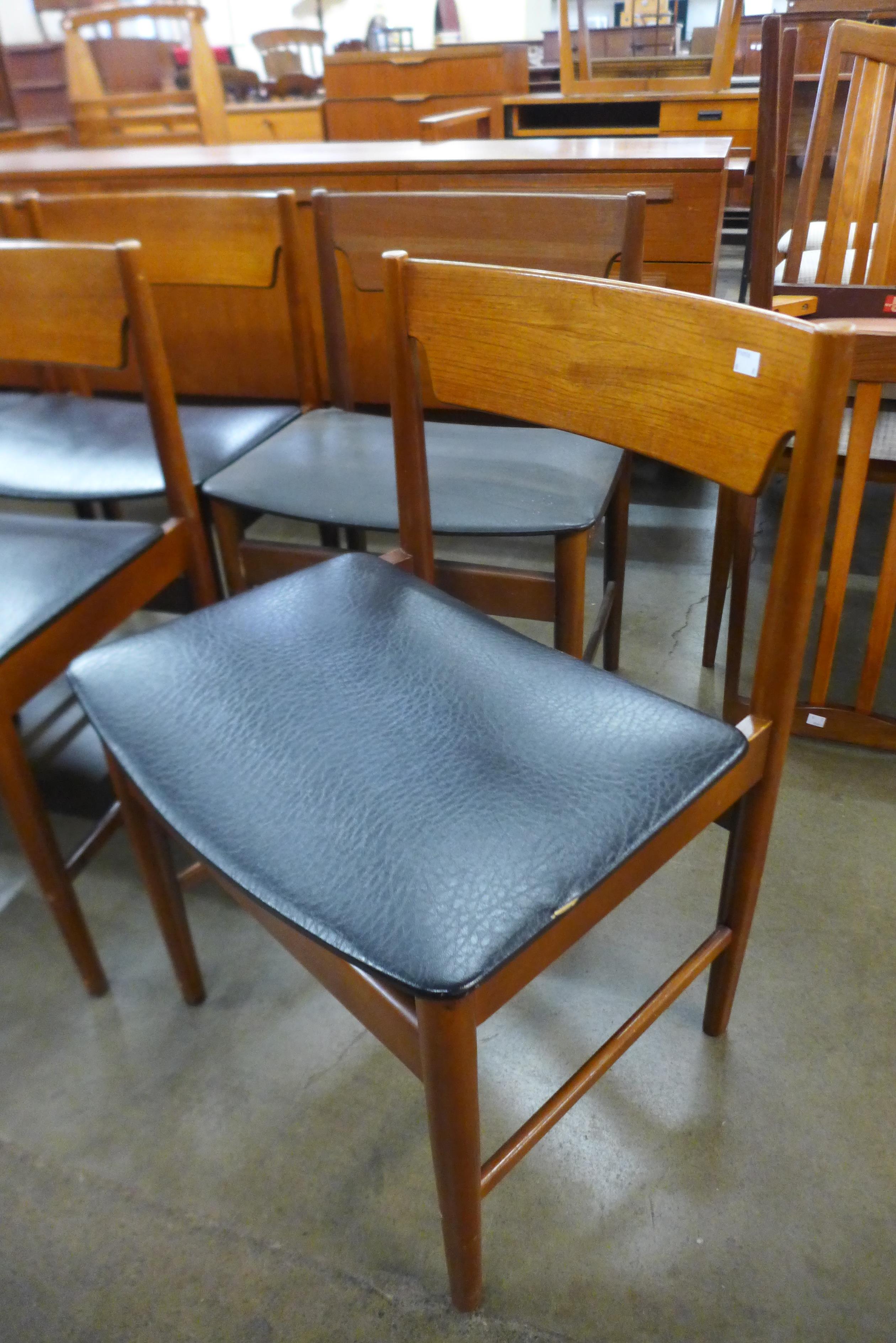 A set of eight teak dining chairs - Image 2 of 2