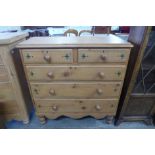 A Victorian painted pine chest of drawers