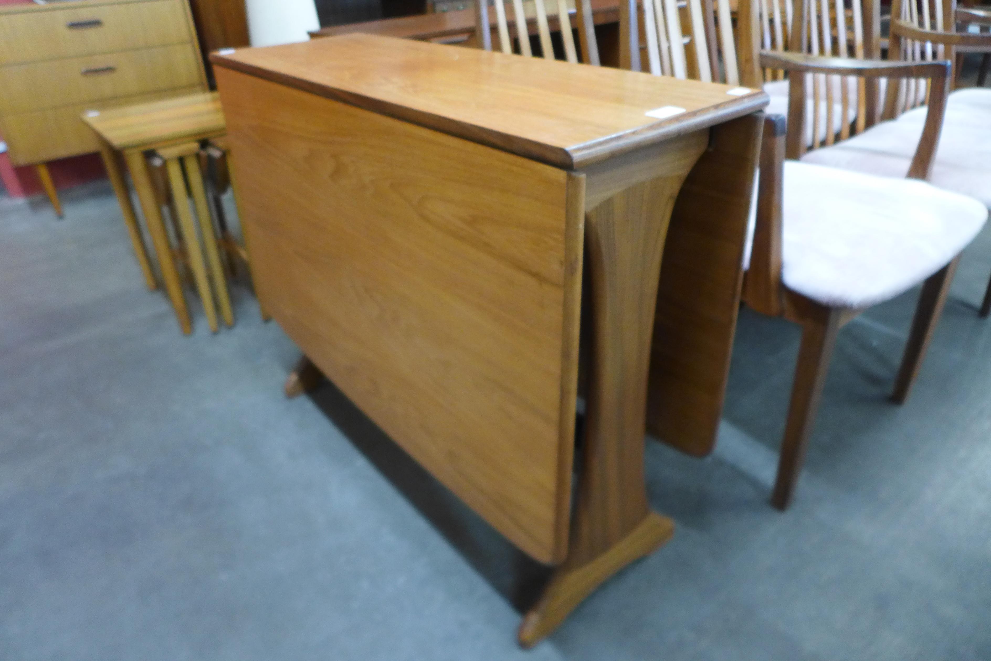 A G-Plan Fresco teak drop-leaf table