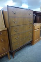 A Meredew afromosia chest of drawers