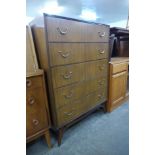 A Meredew afromosia chest of drawers