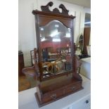 An Edward VII walnut toilet mirror