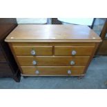 A Victorian pine chest of drawers