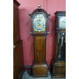 A George III 8-day oak longcase clock, the brass dial signed Henry Baker, Malling